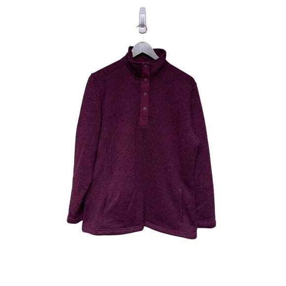 Orivs Other - Orvis 1/4 Snap Burgundy Purple Pullover Sweater Shirt Size Large